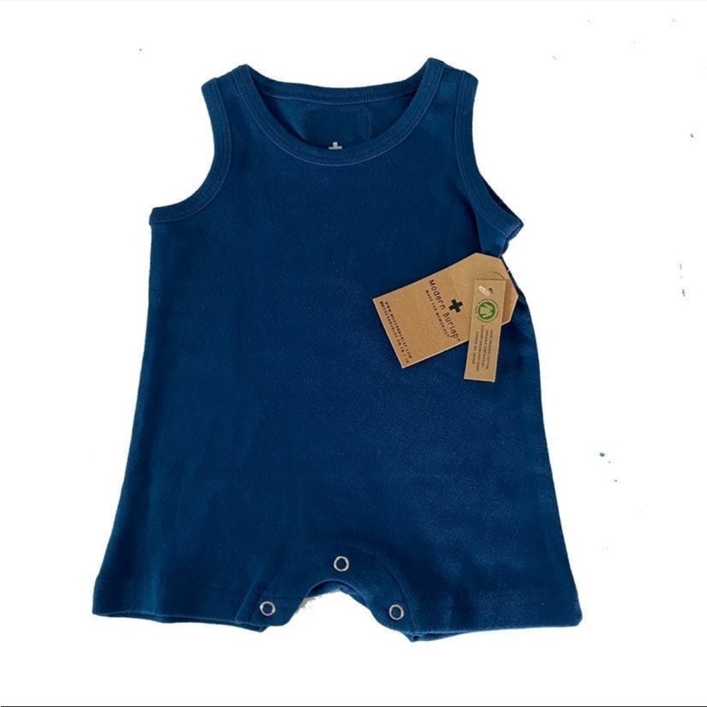 - Modern Burlap Sleeveless Organic Romper